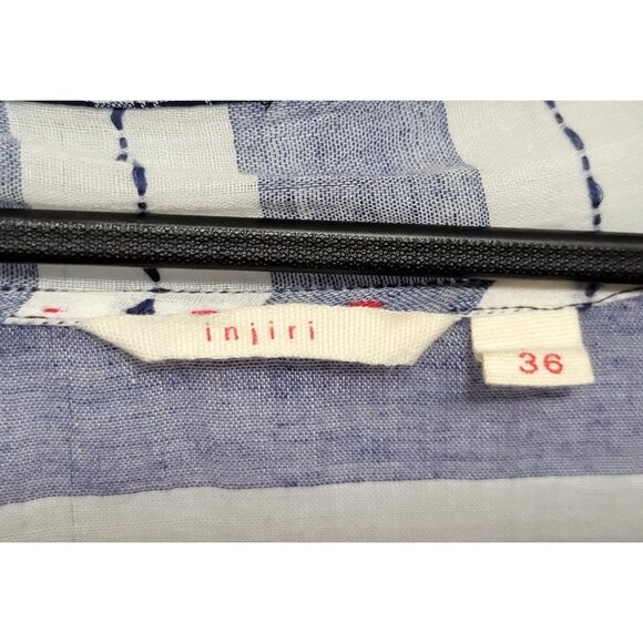 INJIRI Amber Dress Striped Patchwork Plaid Midi - Picture 14 of 17